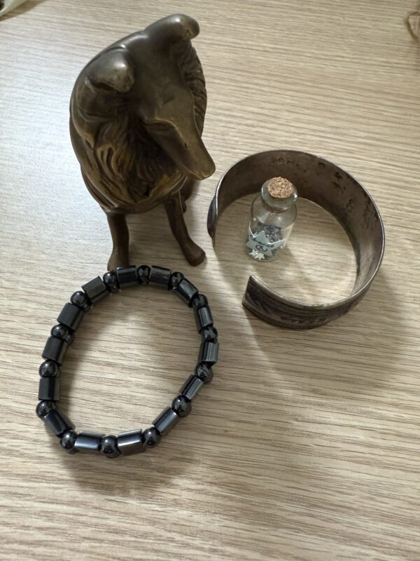 Bracelet métal hématites